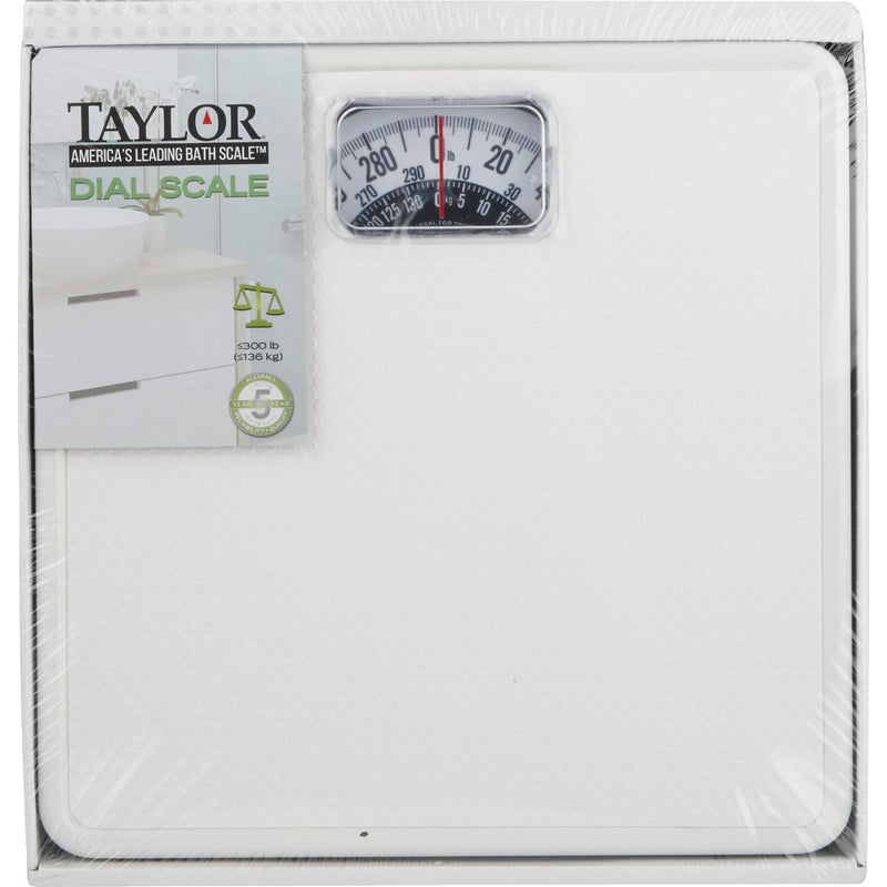 Taylor Analog 300 Lb. Bath Scale, White