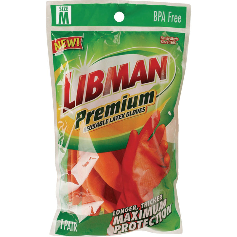 Libman Premium Medium Reusable Latex Gloves