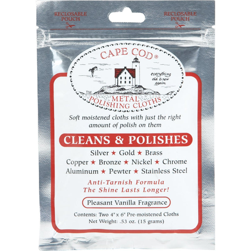 Cape Cod Pre-Moistened Metal Polishing Cloth (2 Count)