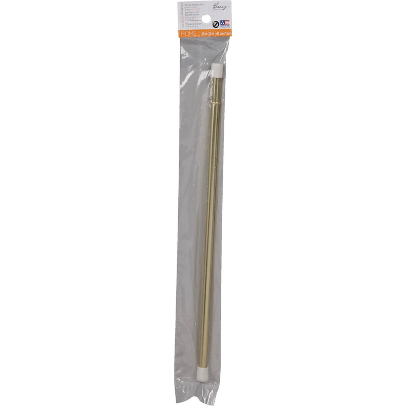 Kenney Strafford 18 In. To 28 In. 7/16 In. Spring Tension Rod, Brass