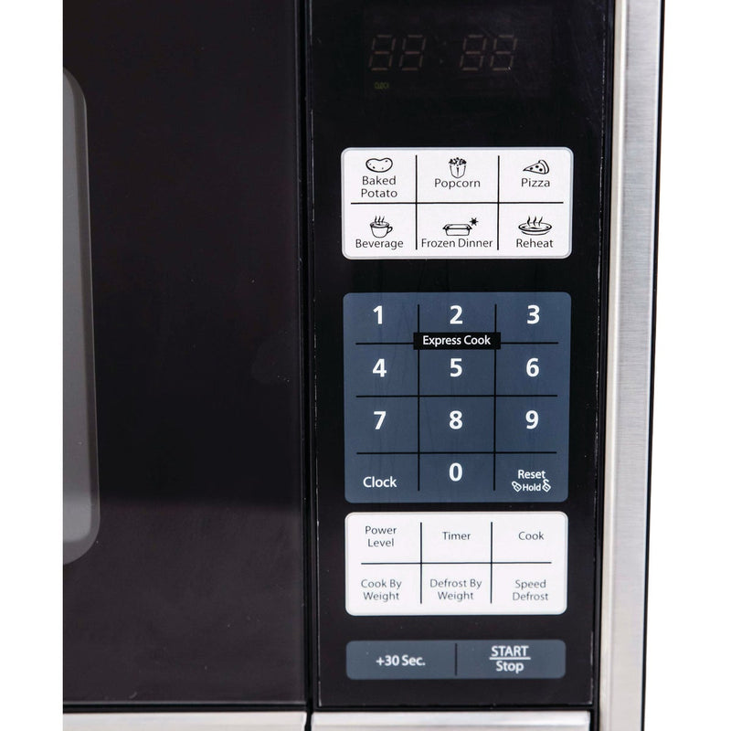 Avanti 1.1CF 1000W Black with Stainless Steel Front Microwave