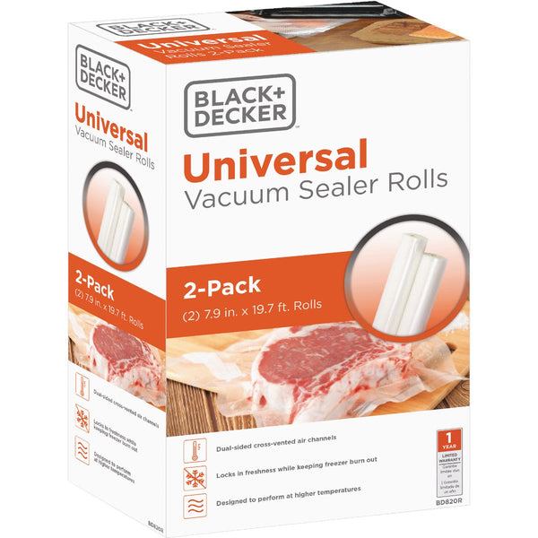 Black & Decker 7.9 In. x 19.7 Ft. Vacuum Sealer Roll (2-Pack)