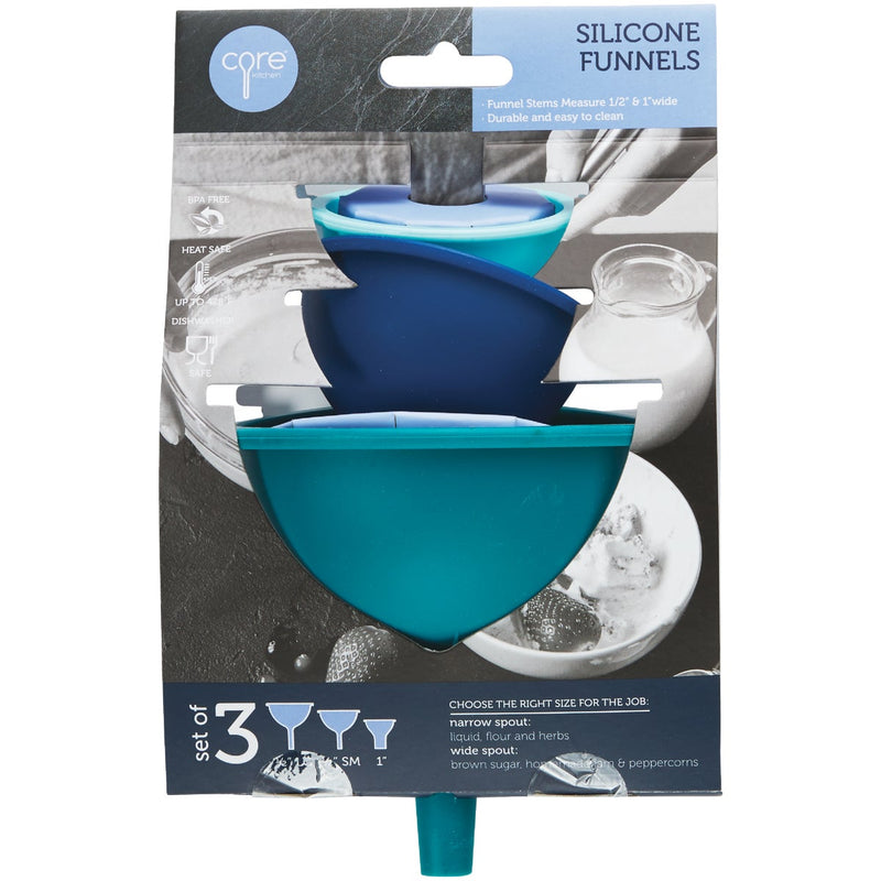 Core Kitchen Silicone Funnels (3-Piece)