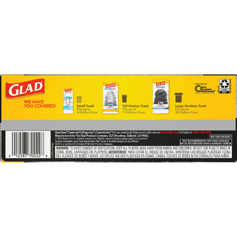 Glad Guaranteed Strong 30 Gal. Large Black Trash Bag (15-Count)