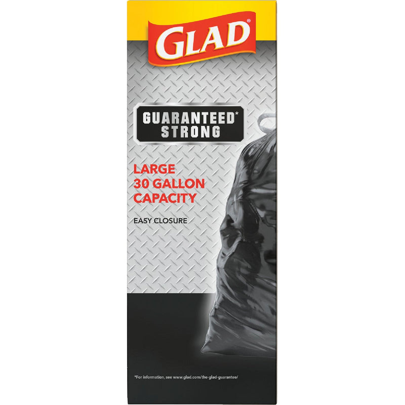 Glad Guaranteed Strong 30 Gal. Large Black Trash Bag (15-Count)