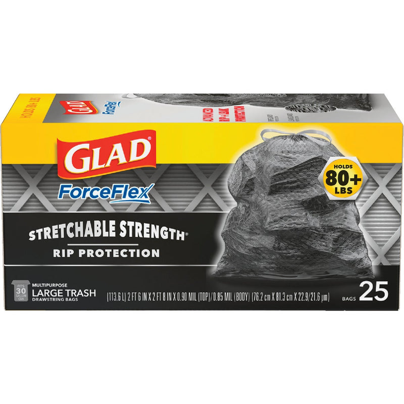 Glad Dual Defense 30 Gal. Large Black Trash Bag (25-Count)