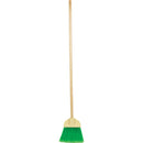 Bruske 9 In. W. x 37 In. L. Wood Handle Flared Lobby Household Broom, Green Bristles
