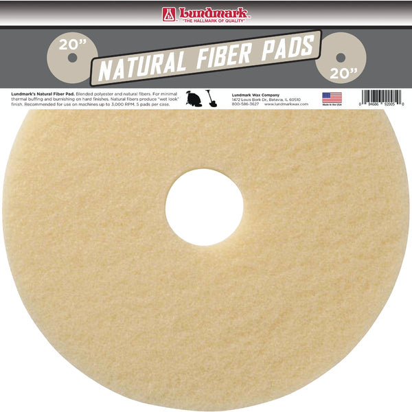 Lundmark 20 In. Natural Hair & Synthetic Fiber Buffing Pad (5-Pack)