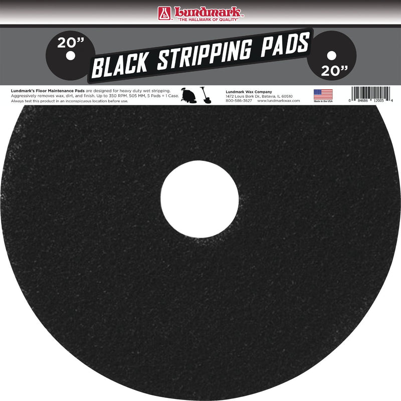 Lundmark 20 In. Thick Line Black Stripping Pad (5-Pack)