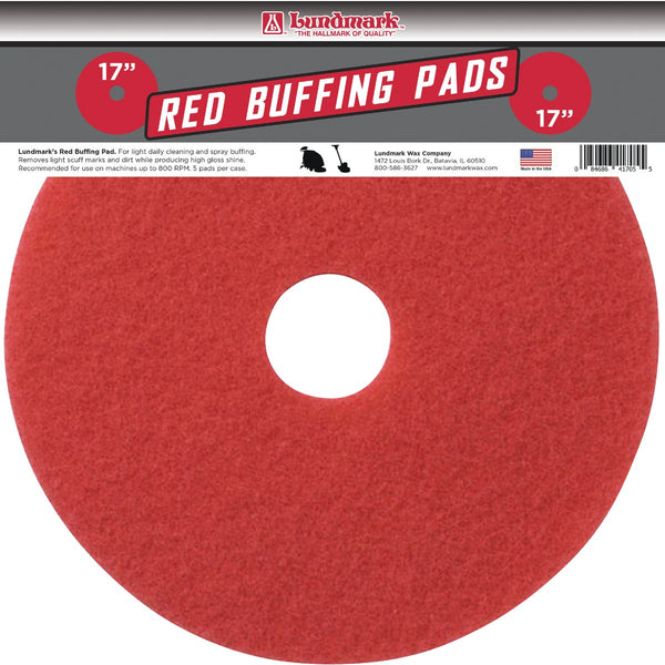 Lundmark 17 In. Red Scrub Pad (5-Pack)