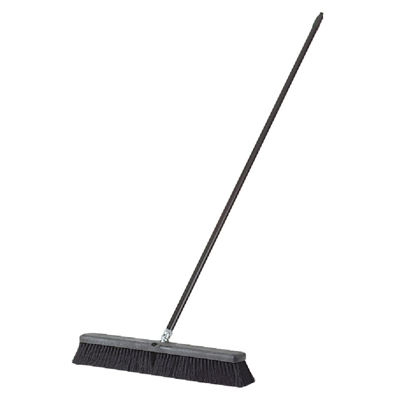 Do it Best 24 In. W. x 60 In. L. Metal Handle Black-Fibre Border Push Broom