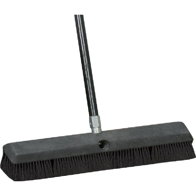 Do it Best 18 In. W. x 60 In. L. Metal Handle Black-Fibre Border Push Broom