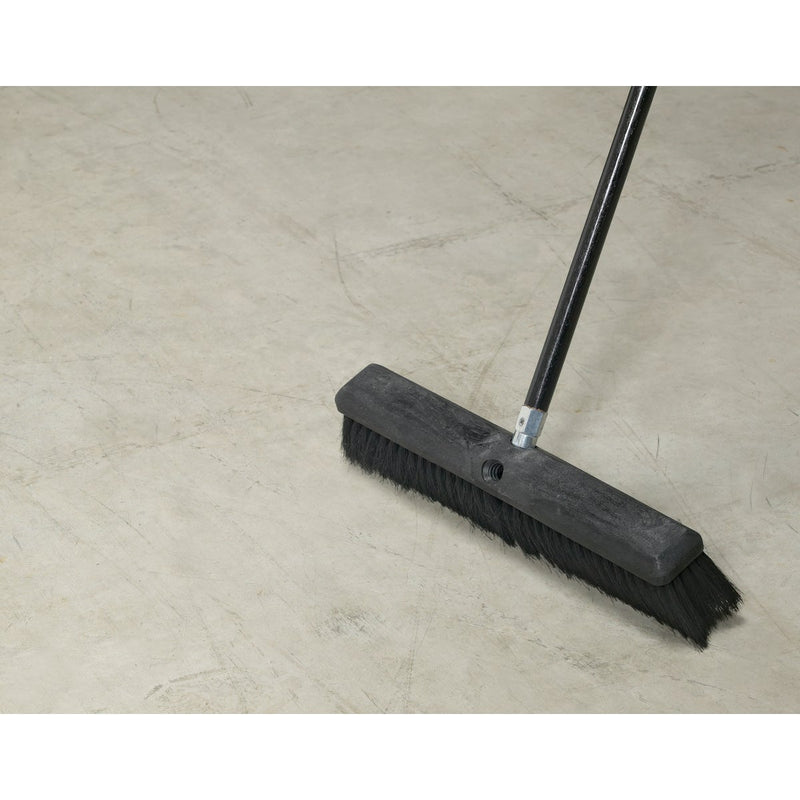 Do it Best 18 In. W. x 60 In. L. Metal Handle Black-Fibre Border Push Broom