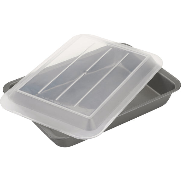 Goodcook 13 In. x 9 In. Non-Stick Cake Pan with Plastic Snap-Closure Lid