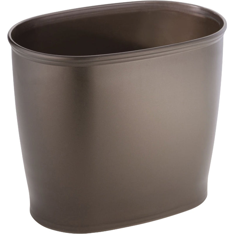 iDesign Kent 2 Gal. Bronze Oval Wastebasket