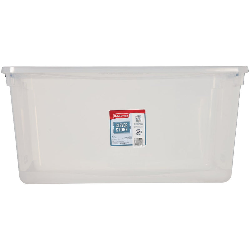 Rubbermaid 95 Qt. Cleversore Clear Tote