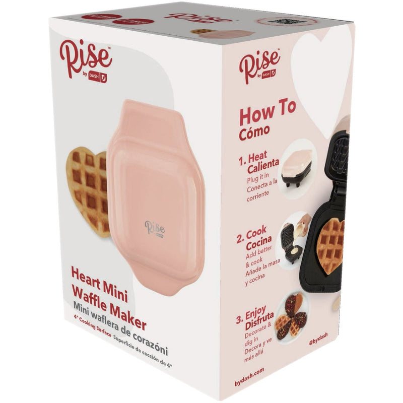 Rise By Dash 4 In. Heart Mini Waffle Maker