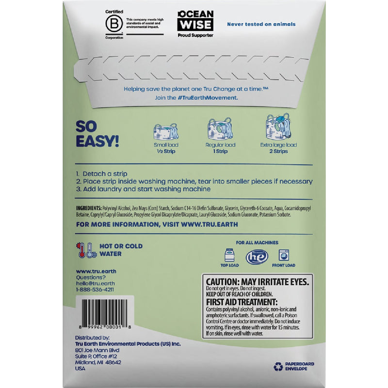 Tru Earth Eco-Strips Fragrance Free Laundry Detergent