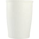iDesign Kent 2 Gal. White Oval Wastebasket
