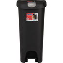 Hefty 12 Gal. Black Lid Lock Step-On Wastebasket