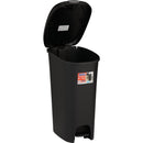 Hefty 12 Gal. Black Lid Lock Step-On Wastebasket