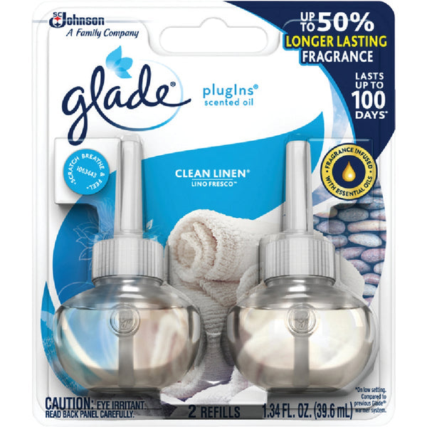 Glade PlugIns Clean Linen Scented Oil Air Freshener Refill (2-Count)