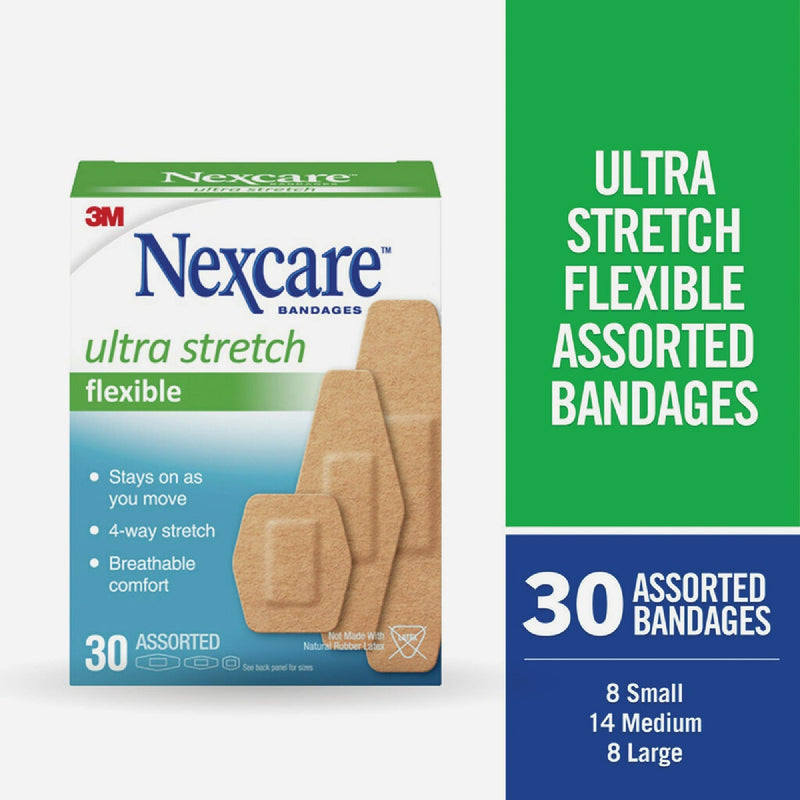 Nexcare Ultra Stretch Bandages, Assorted