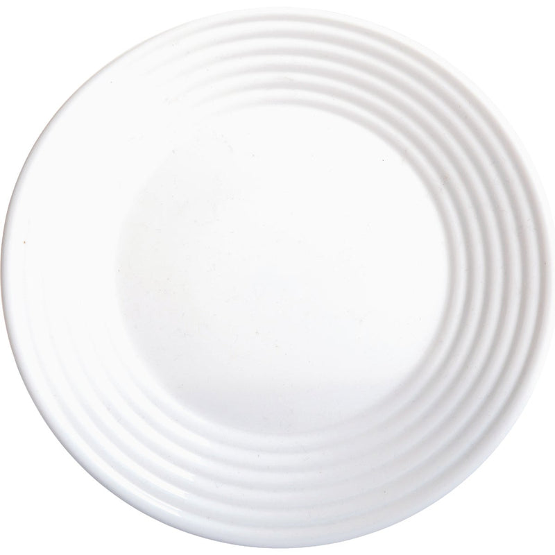 Gibson Ultra Patio White Embossed Tempered Glass Dinnerware Set (12-Piece)