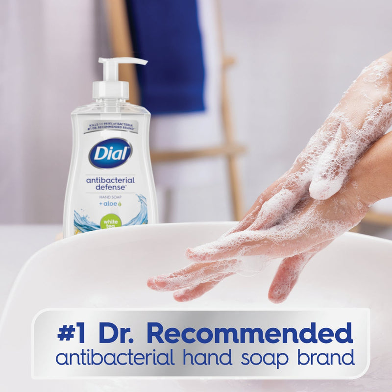 Dial Antibacterial Defense 11 Oz. White Tea & Vitamin Liquid Hand Soap