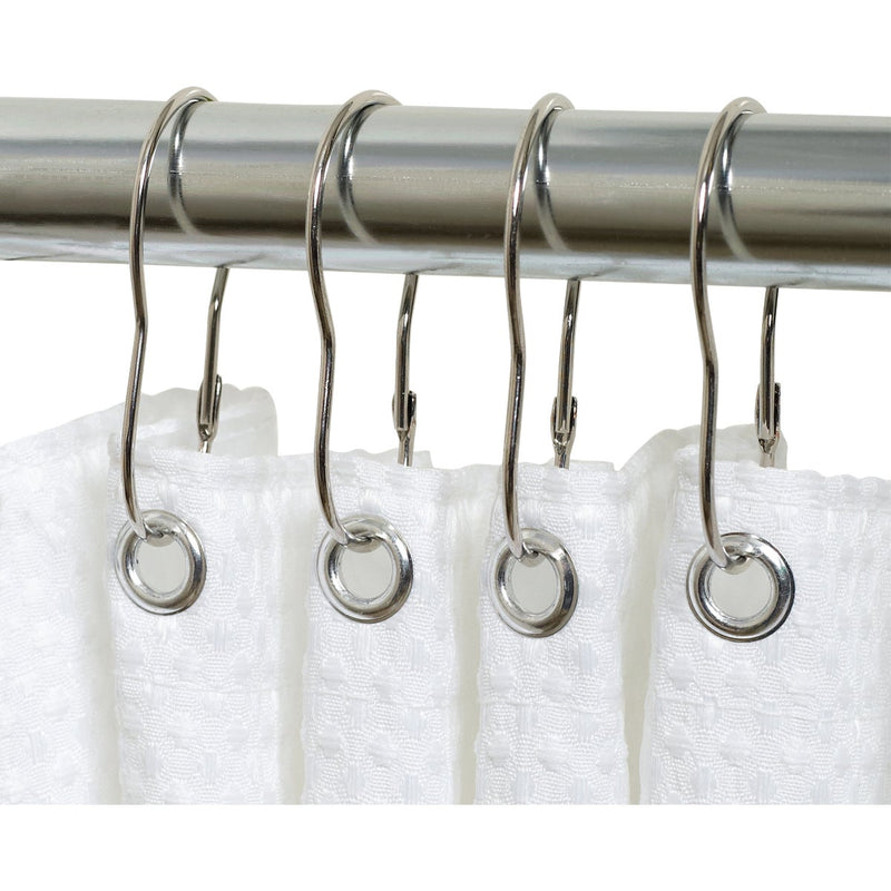 Zenith Zenna Home Chrome Plain Shower Curtain Hook (12 Count)