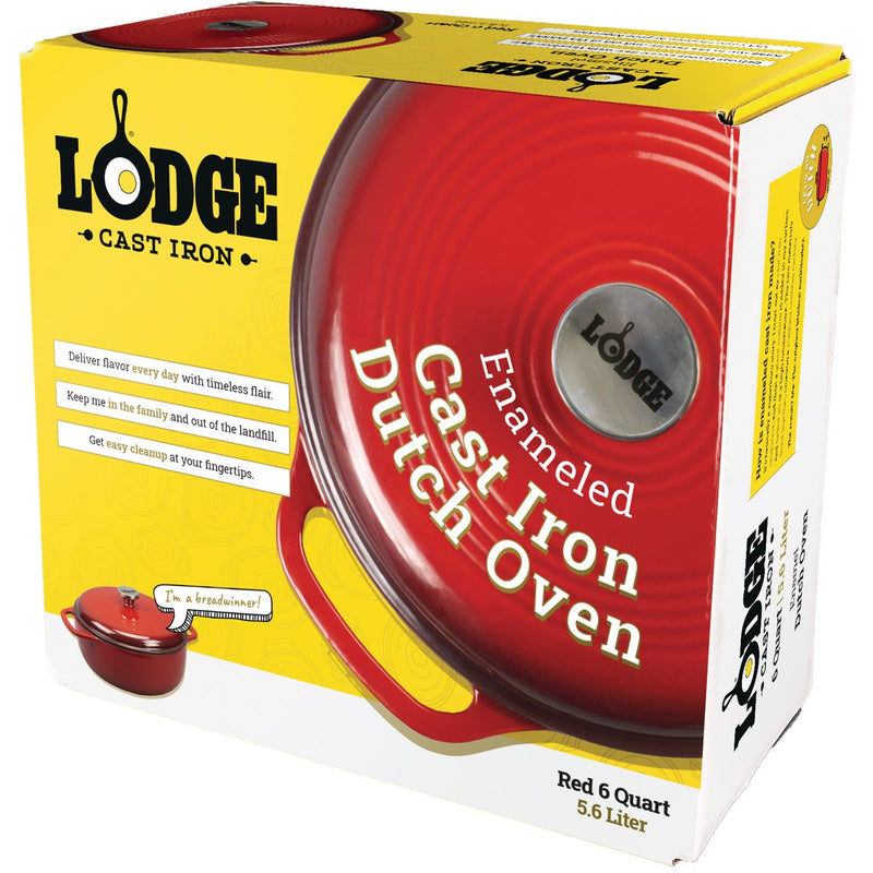 Lodge 6 Qt. Dutch Oven, Red