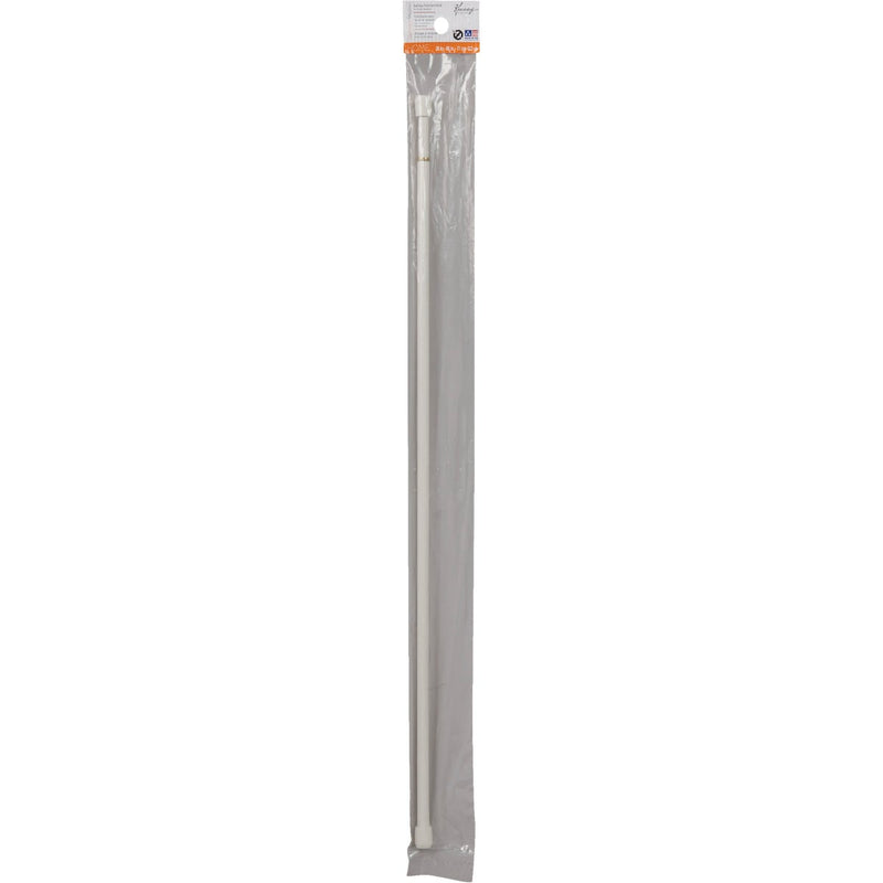 Kenney Strafford 28 In. To 48 In. 7/16 In. Spring Tension Rod, White
