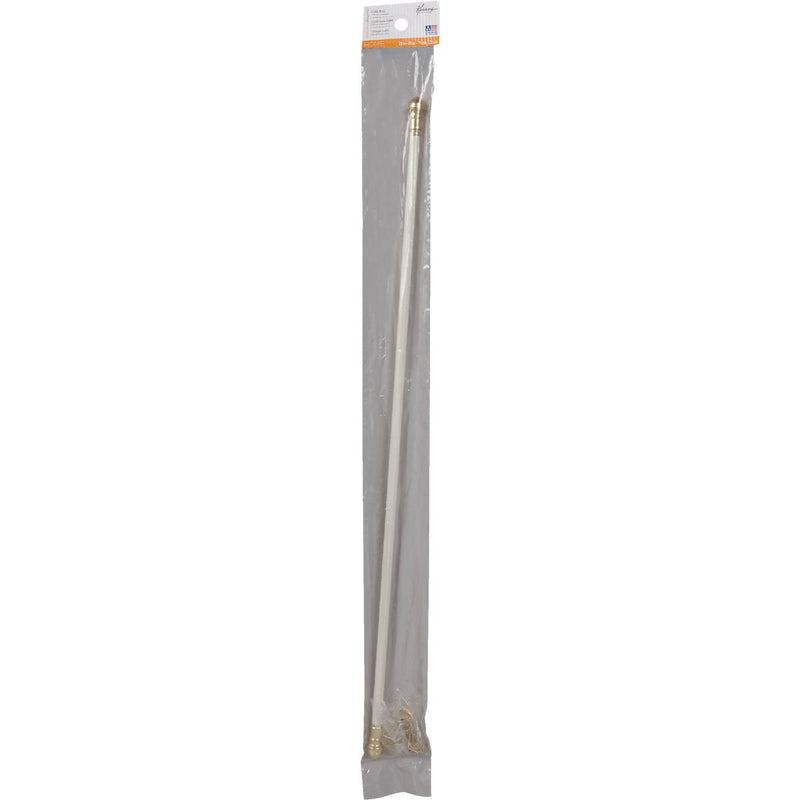 Kenney Dresden 28 In. To 48 In. 7/16 In. Standard Cafe Rod, White