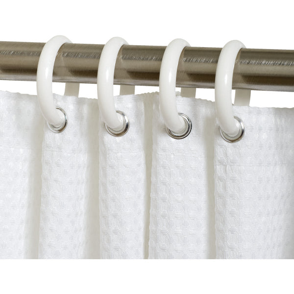 Zenith Zenna Home White Plastic Shower Curtain Ring (12 Count)