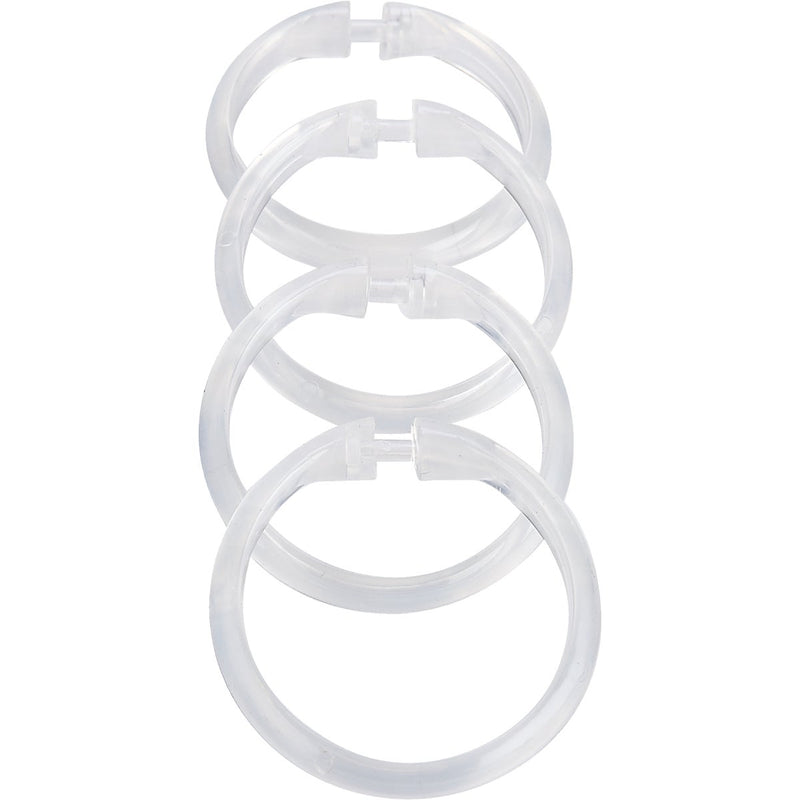 Zenith Zenna Home Clear Plastic Shower Curtain Ring (12 Count)