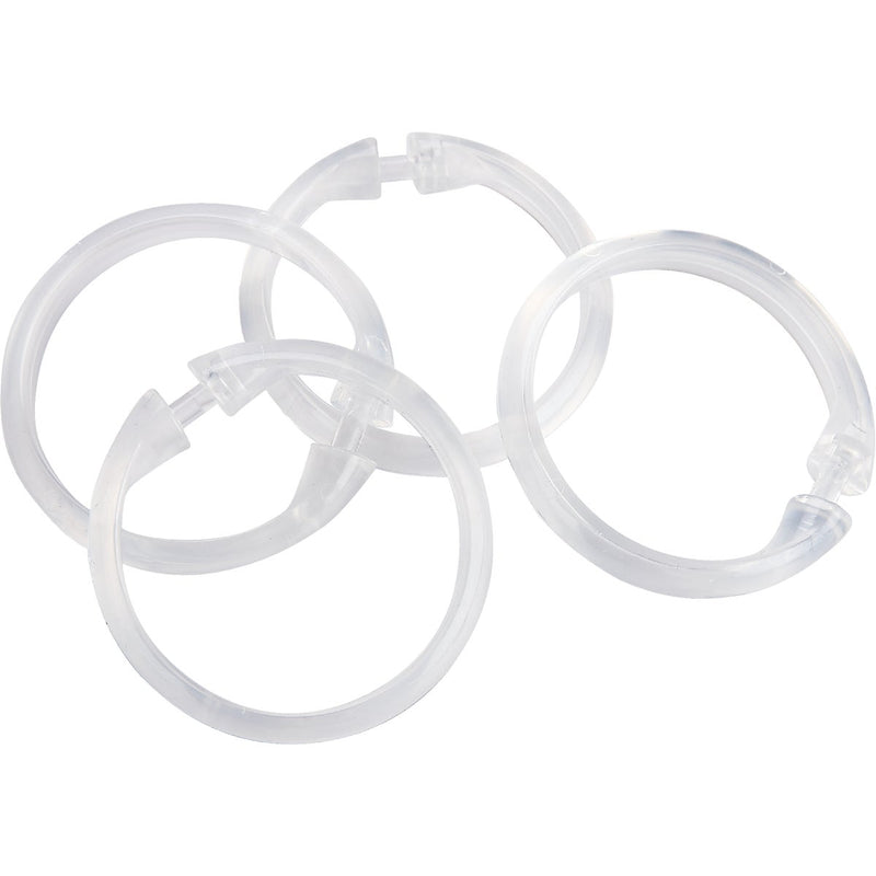 Zenith Zenna Home Clear Plastic Shower Curtain Ring (12 Count)