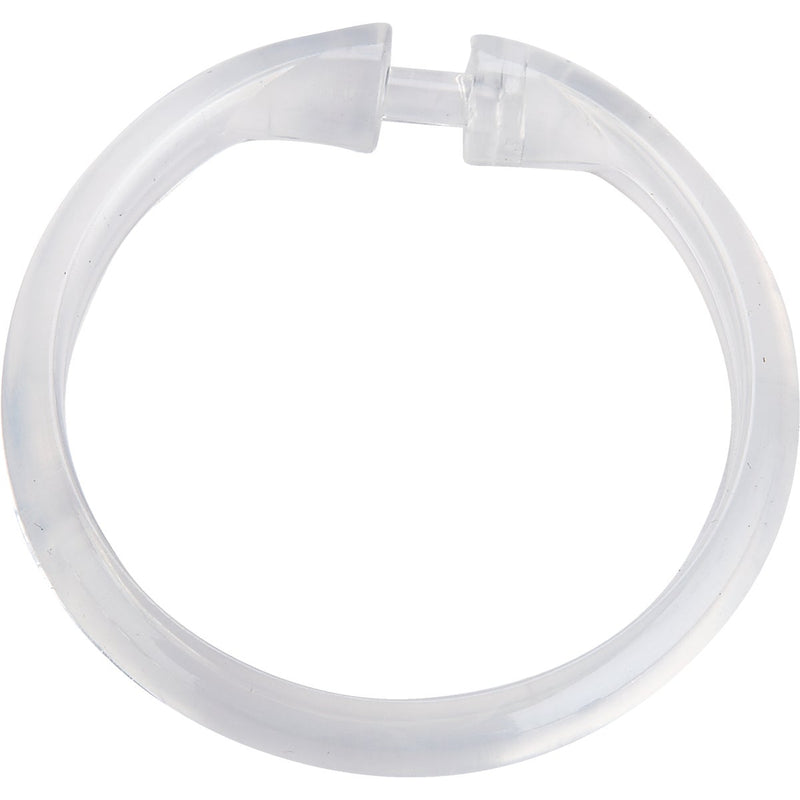 Zenith Zenna Home Clear Plastic Shower Curtain Ring (12 Count)