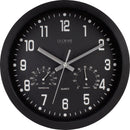 La Crosse Clock Co. 12 In. Inkwell Black Wall Clock Hygrometer & Thermometer