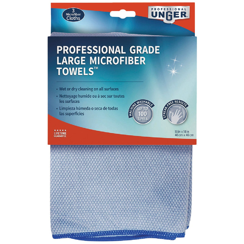 Unger Professional Grade Large Microfiber Towels (3-Pack)