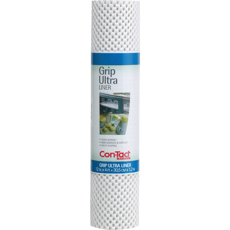 Con-Tact 12 In. x 4 Ft. White Grip Premium Non-Adhesive Shelf Liner