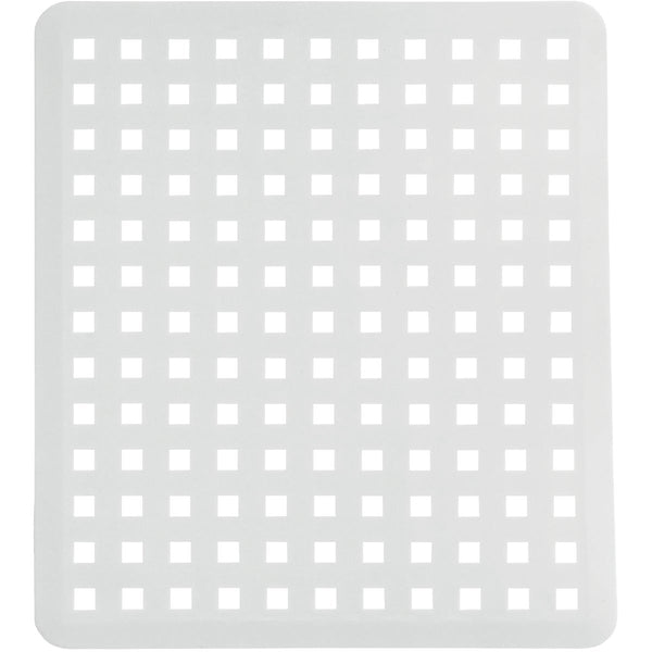 iDesign Euro 11 In. x 12.5 In. White Plastic Sink Mat