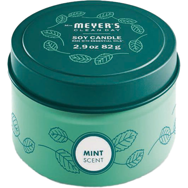 Mrs. Meyer's Clean Day 2.9 Oz. Mint Small Tin Soy Candle