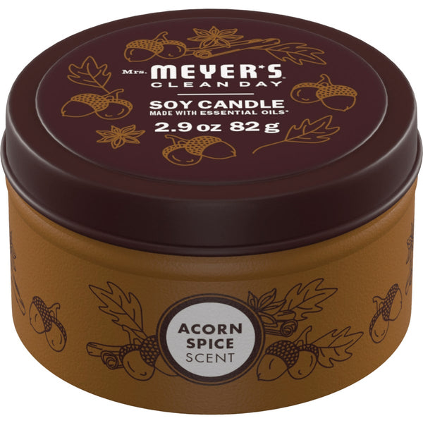 Mrs. Meyer's Clean Day 2.9 Oz. Acorn Spice Fall Tin Candle