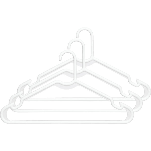 Whitmor Heavy Duty White Tubular Plastic Clothes Hanger (3-Pack)