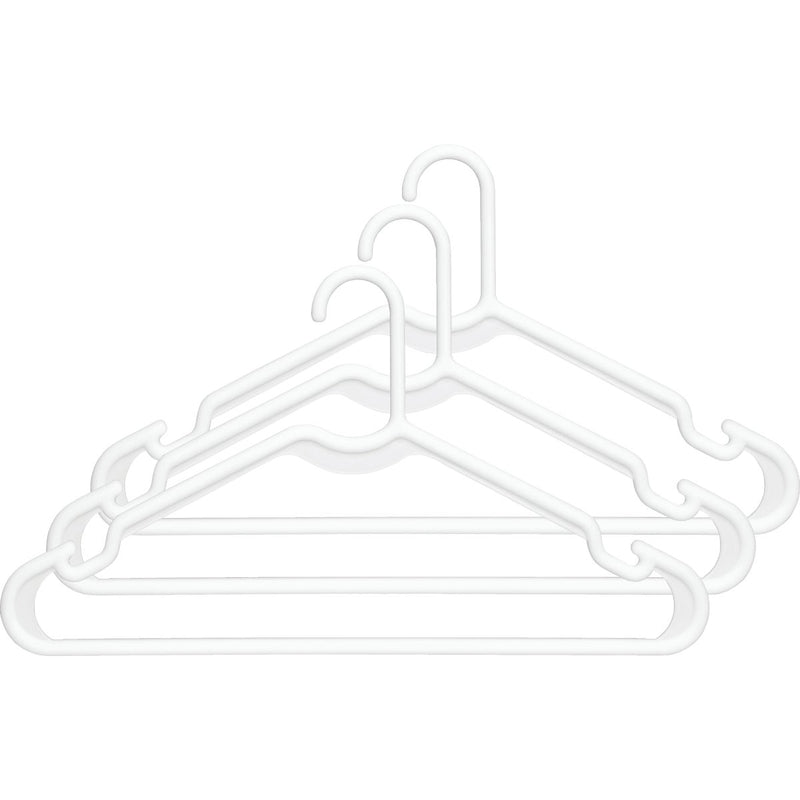 Whitmor Heavy Duty White Tubular Plastic Clothes Hanger (3-Pack)