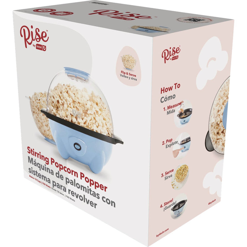 Rise by Dash 4.5 Qt. Sky Blue Stirring Popcorn Popper