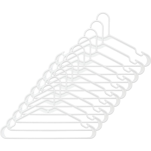 Whitmor White Tubular Plastic Clothes Hanger (10-Pack)