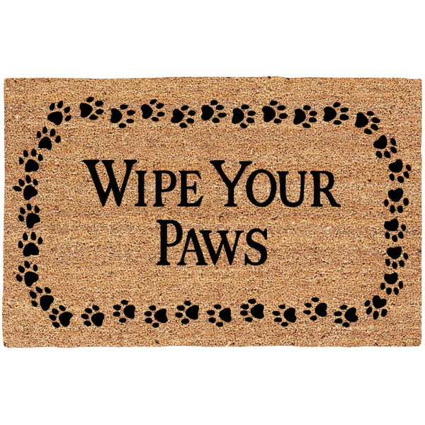 Americo Home Wipe Your Paws 18 In. x 30 In. Coir/Vinyl Door Mat