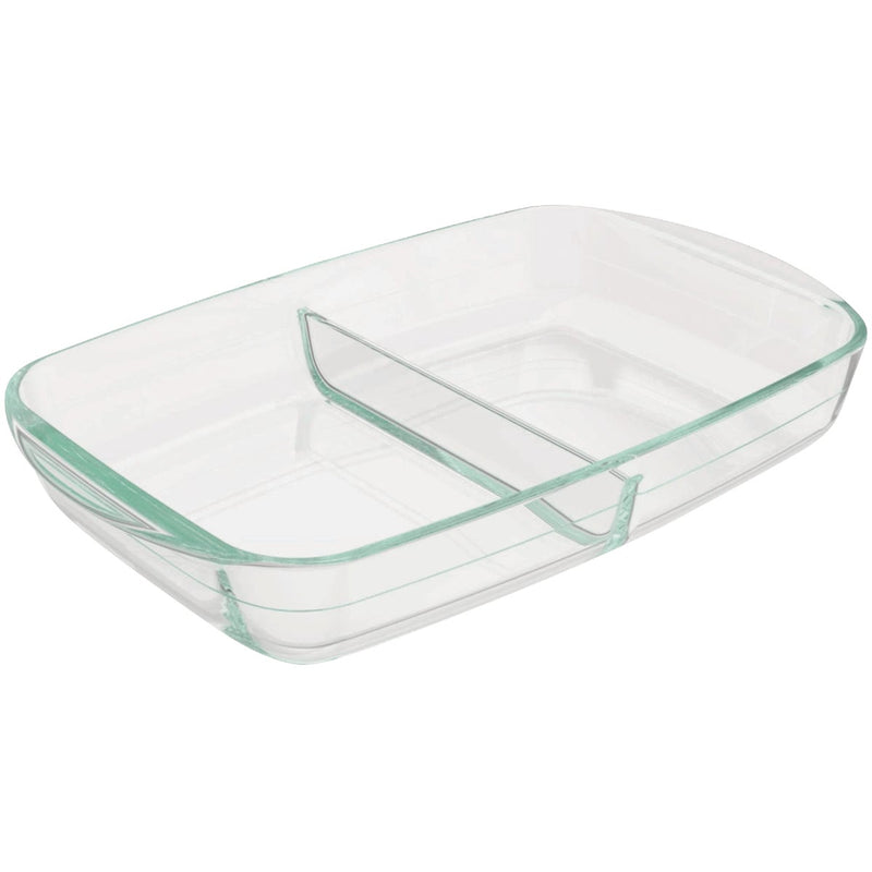 Pyrex 8 In. x 12 In. Divided Glass Bakeware