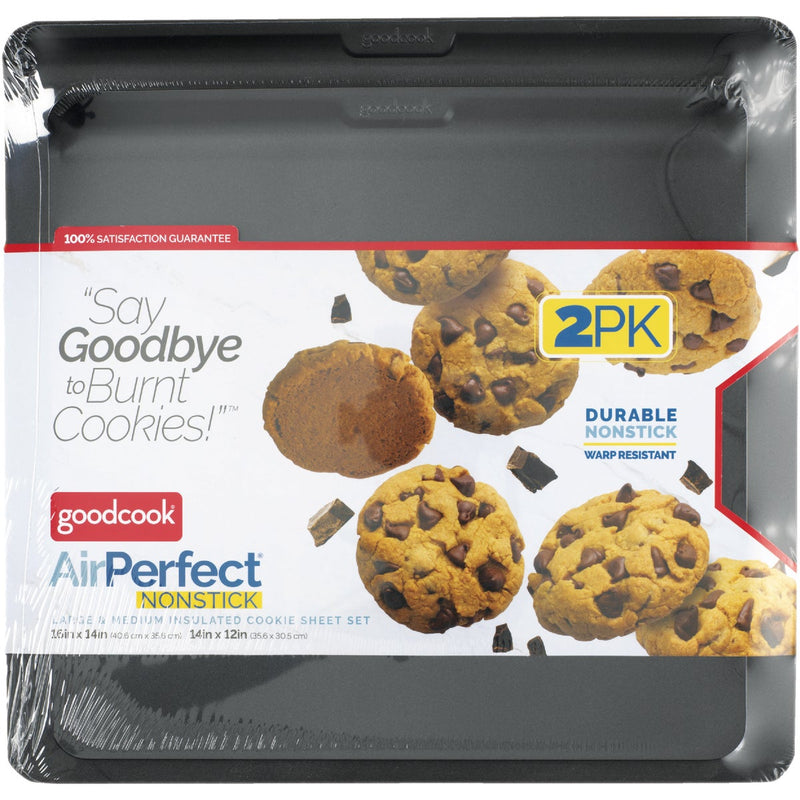 Goodcook AirPerfect 14 x 12 & 16 x 14 Non-Stick Cookie Sheet (2-Pack)